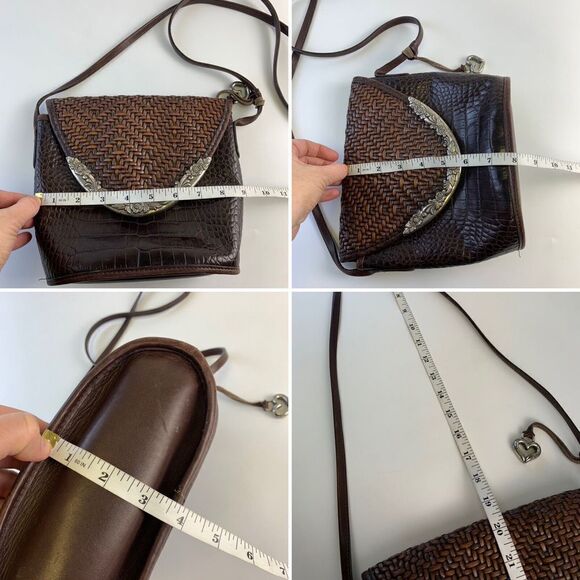 Brighton Dark Brown Crossbody Bag with Silver Detailing - Picture 15 of 15